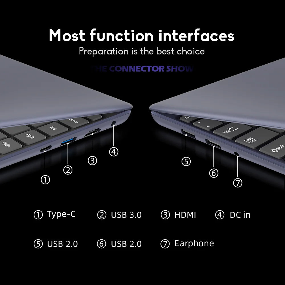 Ninkear N14 Pro Laptop 14 inci, IPS Full HD Intel Core i7- 11390H 16GB RAM + 1TB SSD Windows 11 Notebook