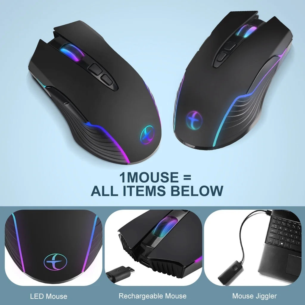 Adjustable wireless mouse with ergonomic side grip – Bluetooth connectivity and noiseless clicks for long-hour comfort.