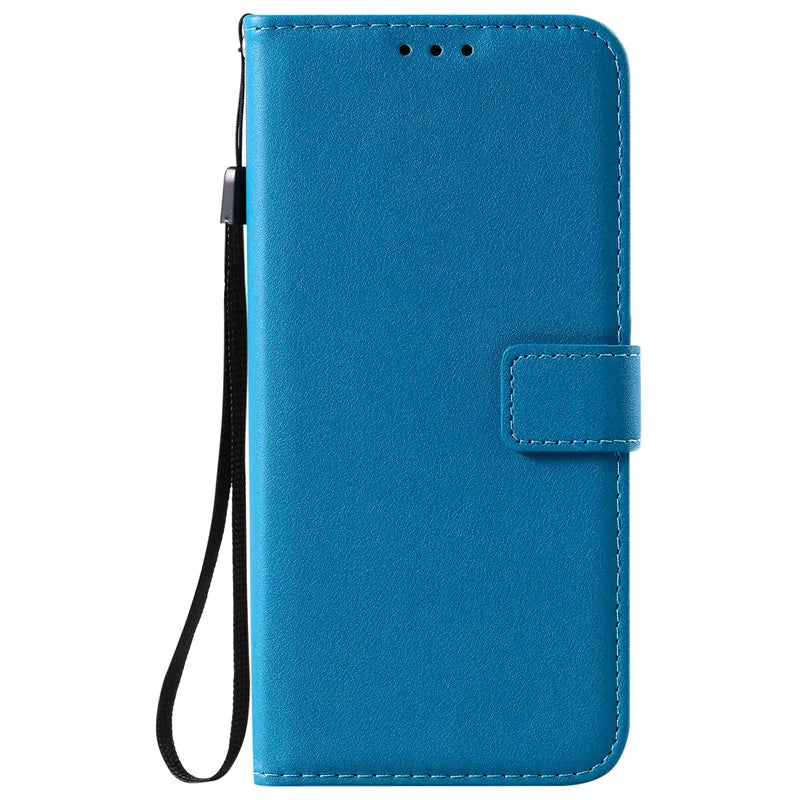 Solid Color PU Leather Phone Case For iPhone (Multi Options Available)